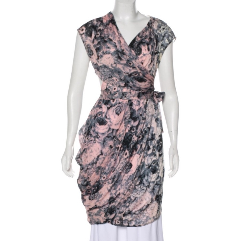 Zimmermann floral silk wrap dress